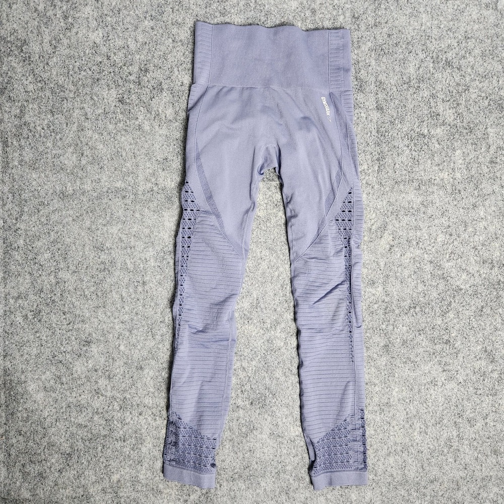 Gymshark Capri Leggings Women XXS Purple Activewear Stretch Performance Running